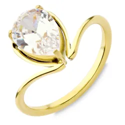 vandfast ring i forgyldt stål - OCEANA