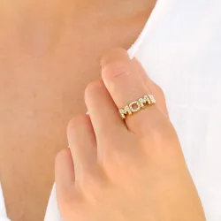 vandfast justerbar ring i forgyldt stål - OCEANA