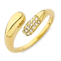 vandfast ring i forgyldt stål - OCEANA