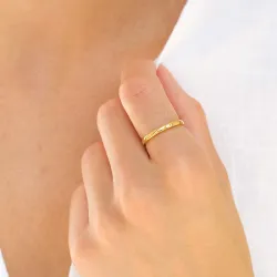 vandfast ring i forgyldt stål - OCEANA