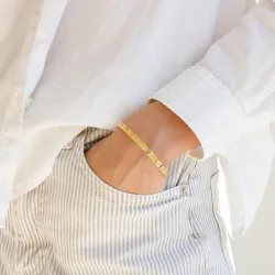 vandfast hjerte armring i forgyldt stål - OCEANA