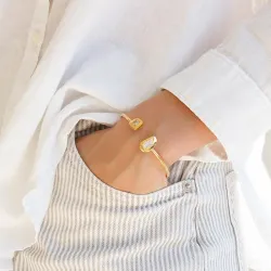 vandfast armring i forgyldt stål - OCEANA