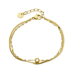 vandfast armbånd i forgyldt stål - OCEANA