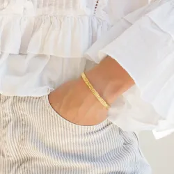 vandfast armring i forgyldt stål - OCEANA