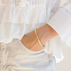 vandfast armring i forgyldt stål - OCEANA