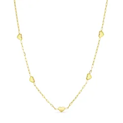 vandfast hjerte halskæde i forgyldt stål - OCEANA