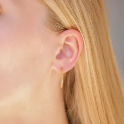 23 mm vandfaste halvcreoler i forgyldt stål - OCEANA