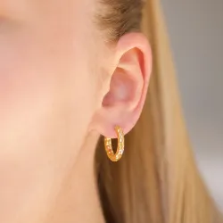 18 mm creoler i forgyldt stål - OCEANA