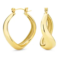 vandfaste creoler i forgyldt stål - OCEANA