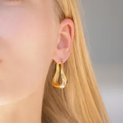 vandfaste creoler i forgyldt stål - OCEANA