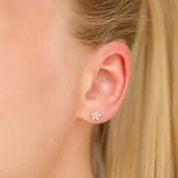 vandfaste blomster helix piercing i forgyldt stål - OCEANA