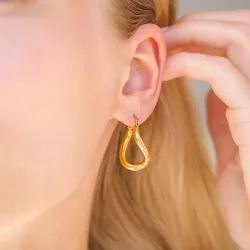 vandfaste creoler i forgyldt stål - OCEANA