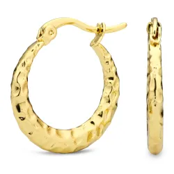 vandfaste creoler i forgyldt stål - OCEANA