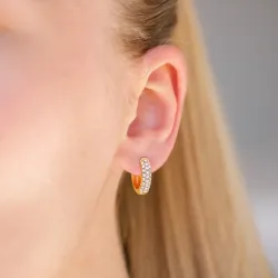 vandfaste 15 mm creoler i forgyldt stål - OCEANA