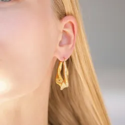 vandfaste creoler i forgyldt stål - OCEANA