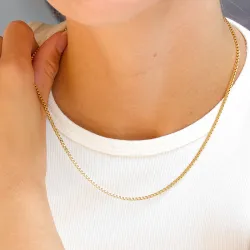 vandfast halskæde i forgyldt stål - OCEANA