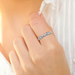 vandfast hjerte justerbar ring i stål - OCEANA