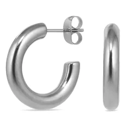 4 x 21 mm vandfaste halvcreoler i stål - OCEANA