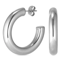 6 x 32 mm vandfaste halvcreoler i stål - OCEANA