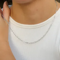 vandfast halskæde i stål 45 cm x 2 mm  - OCEANA