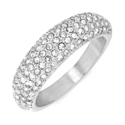 vandfast zirkon ring i stål - OCEANA