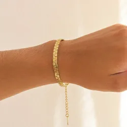 vandfast armbånd i forgyldt stål  x 4,6 mm  - OCEANA