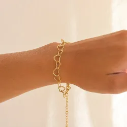 vandfast armbånd i forgyldt stål  x 7,6 mm  - OCEANA