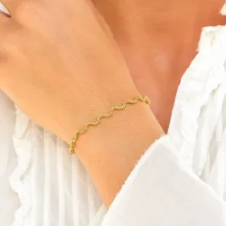 vandfast armbånd i forgyldt stål  x 4,0 mm  - OCEANA
