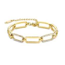 vandfast armbånd i forgyldt stål 16 + 5 cm x 7,0 mm  - OCEANA