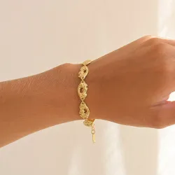 vandfast armbånd i forgyldt stål - OCEANA