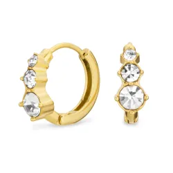 vandfaste creoler i forgyldt stål - OCEANA