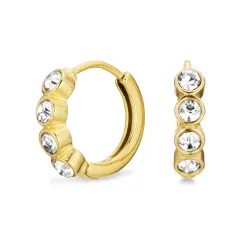 vandfaste creoler i forgyldt stål - OCEANA