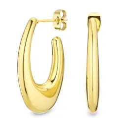 vandfaste halvcreoler i forgyldt stål - OCEANA