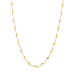 vandfast halskæde i forgyldt stål - OCEANA
