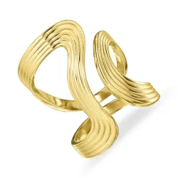 vandfast justerbar ring i forgyldt stål - OCEANA