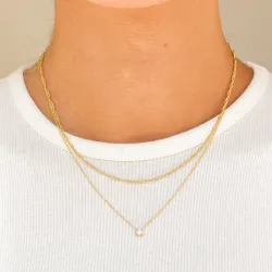 vandfast halskæde i forgyldt stål - OCEANA