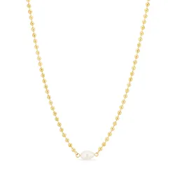 vandfast halskæde i forgyldt stål - OCEANA