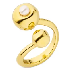 vandfast ring i forgyldt stål - OCEANA