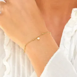 vandfast perle armbånd i forgyldt stål - OCEANA