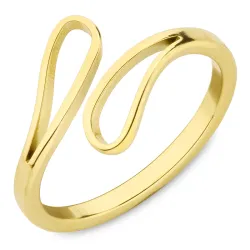 vandfast ring i forgyldt stål - OCEANA