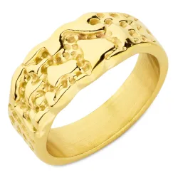 vandfast ring i forgyldt stål - OCEANA