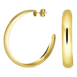 50 mm vandfaste halvcreoler i forgyldt stål - OCEANA