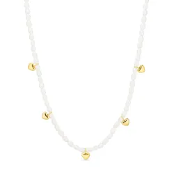 vandfast hjerte halskæde i forgyldt stål - OCEANA