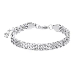 vandfast armbånd i stål 16 cm  + 5 cm x 6 mm  - OCEANA