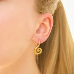 vandfaste øreringe i forgyldt stål - OCEANA