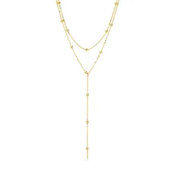 vandfast halskæde i forgyldt stål - OCEANA