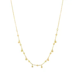 vandfast kugle halskæde i forgyldt stål - OCEANA