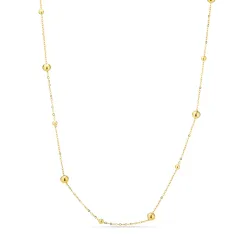 vandfast kugle halskæde i forgyldt stål - OCEANA