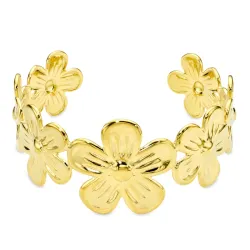 vandfast blomster armbånd i forgyldt stål - OCEANA