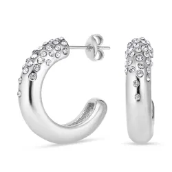 vandfaste zirkon halvcreoler i stål - OCEANA